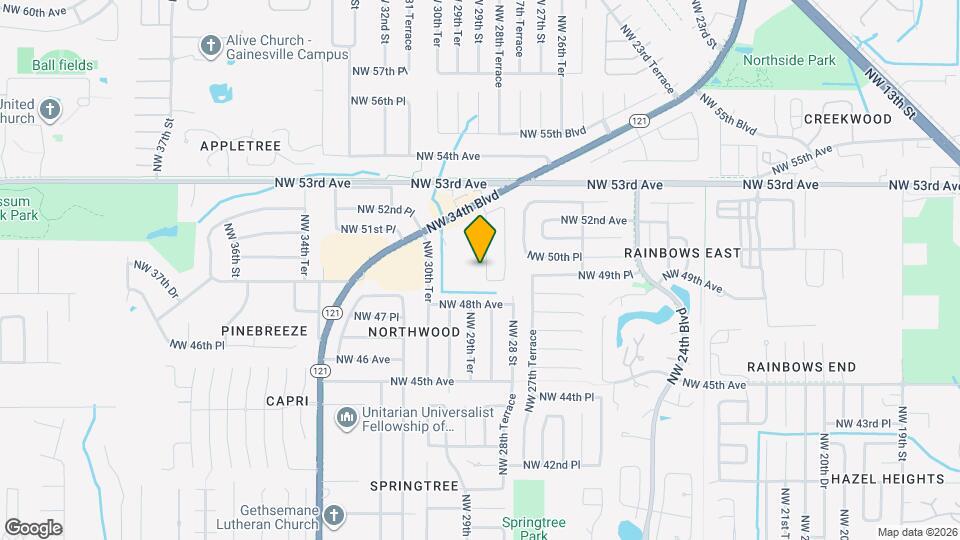 4918 NW 29th St Map and Location Details