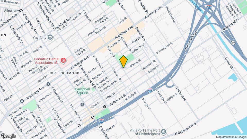 2613 E Tioga St Map and Location Details