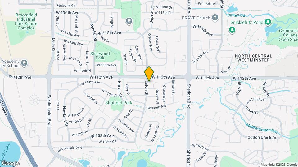 11160 Eaton St, Unit B Map and Location Details