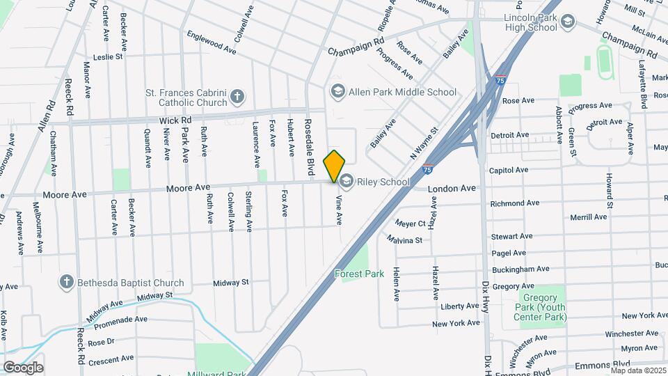 9614 Vine Ave Map and Location Details