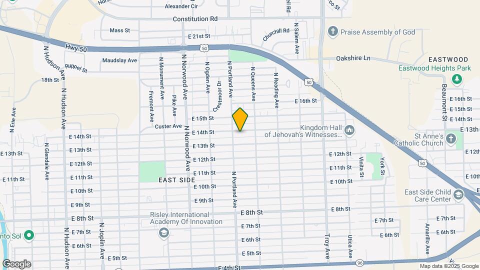 1714 E 14th St Map and Location Details