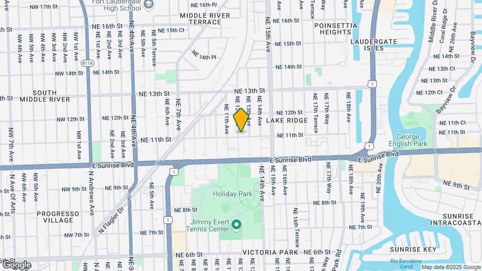 1100 NE 12th Ave Map and Location Details