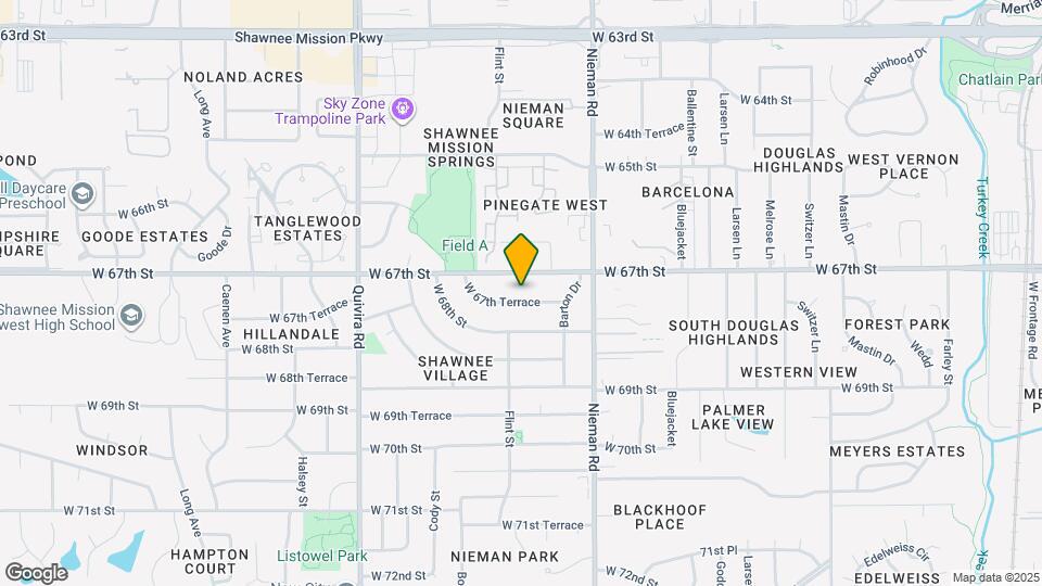 11312 W 67th Terrace Map and Location Details