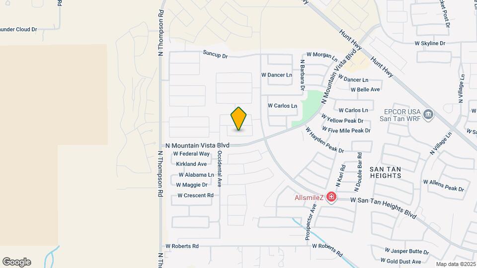 4578 W Saddlebush Way Mapa y Detalles de la Ubicación