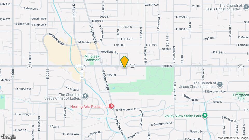 3320 S 1570 E Map and Location Details