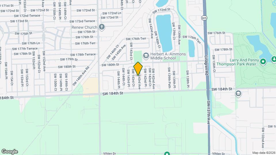 14305 SW 182nd Terrace Map and Location Details