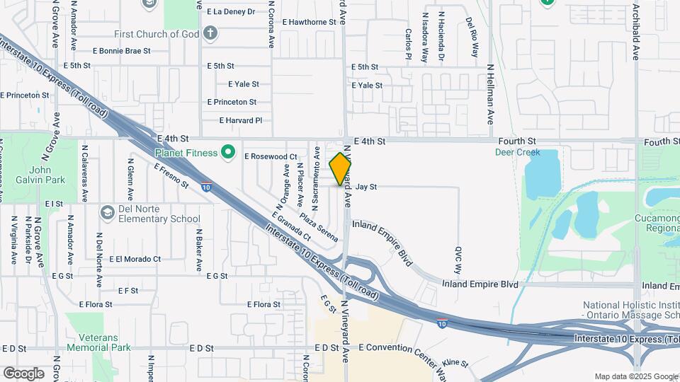 923 N Vineyard Ave Map and Location Details