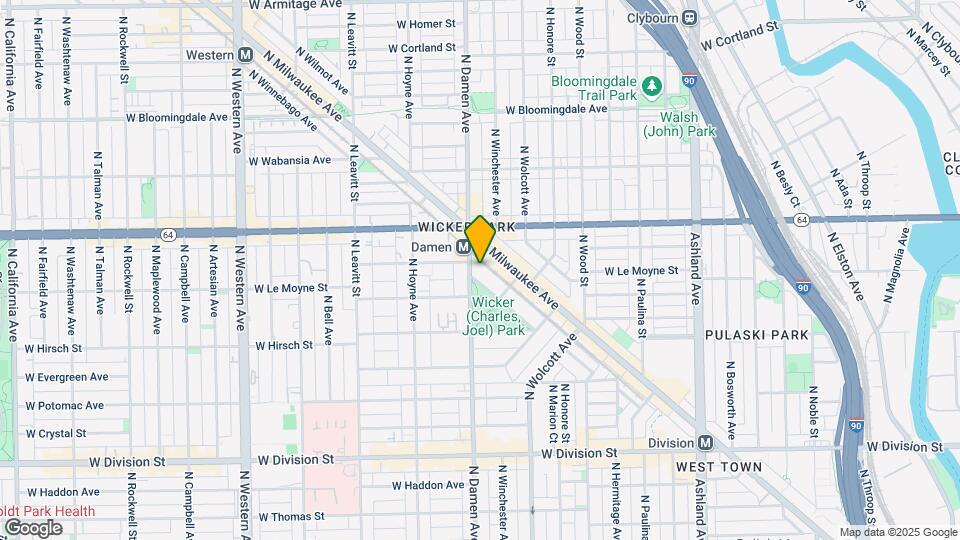 1535 N Wicker Park Ave Map and Location Details
