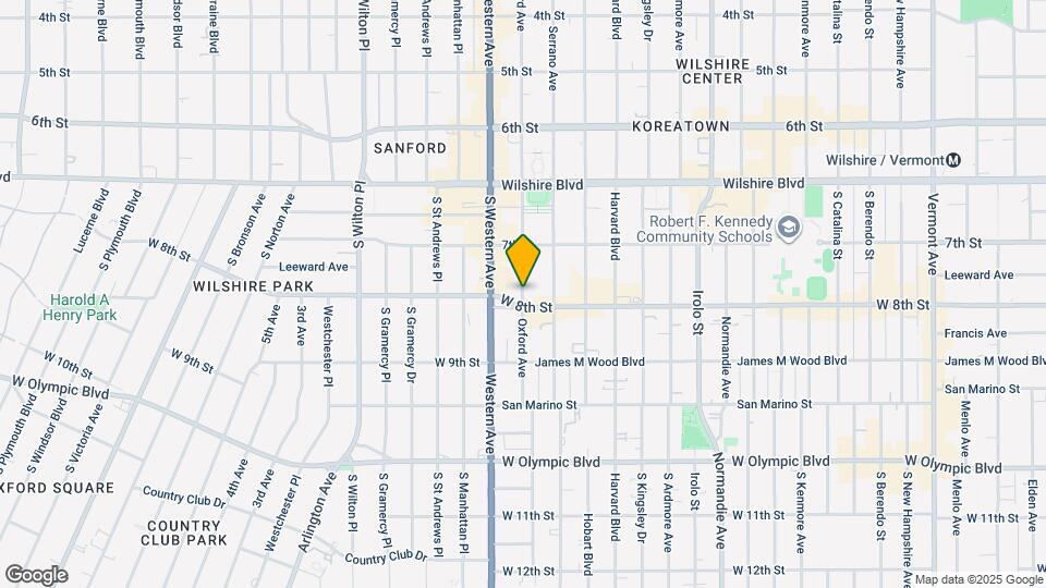 750 S Oxford Ave Map and Location Details