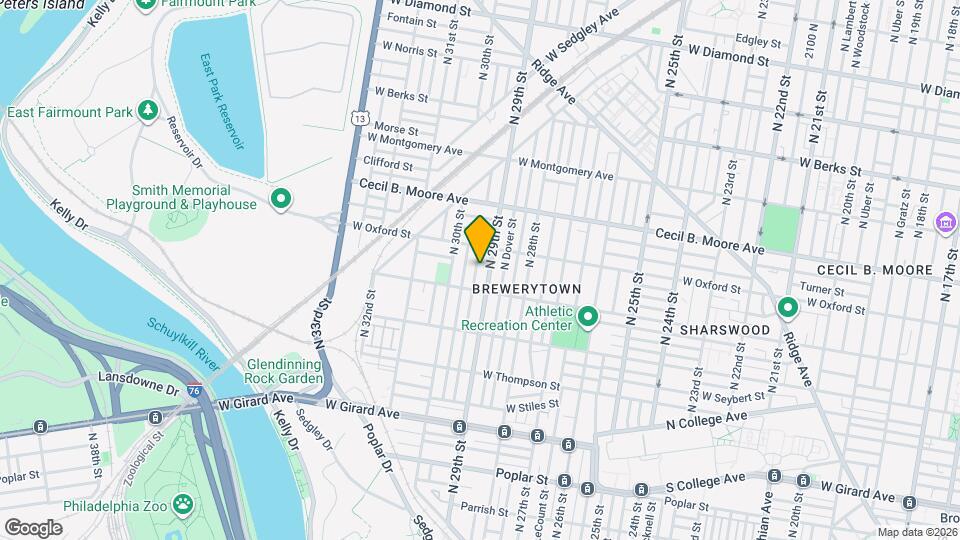 1529 N Hollywood St Map and Location Details