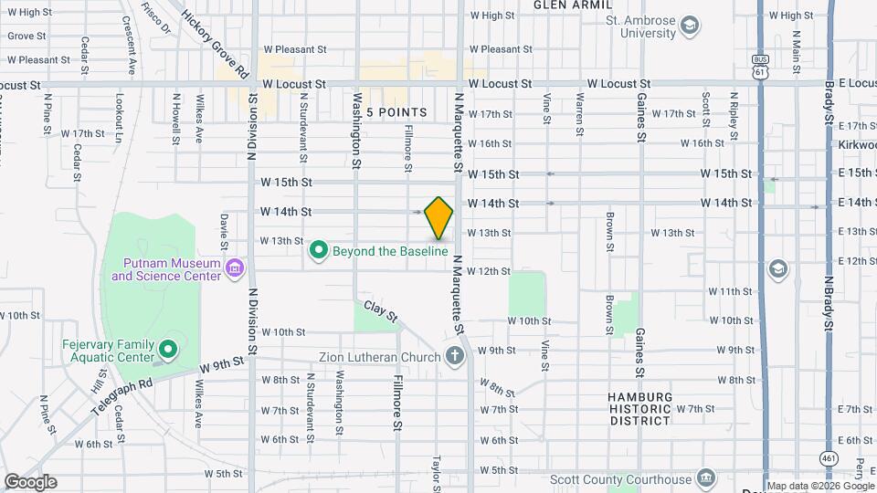 1321 W 13th St Mapa y Detalles de la Ubicación