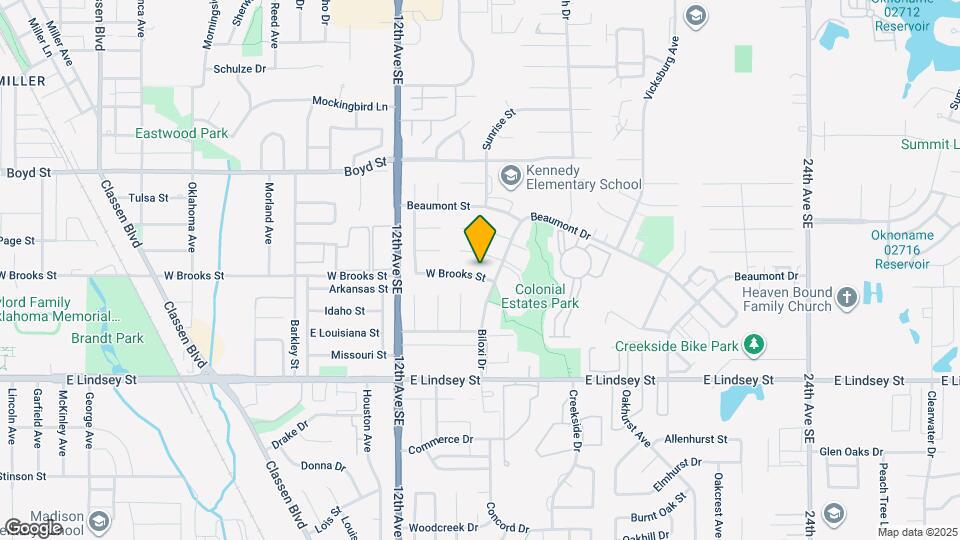 1333 E Brooks St Map and Location Details