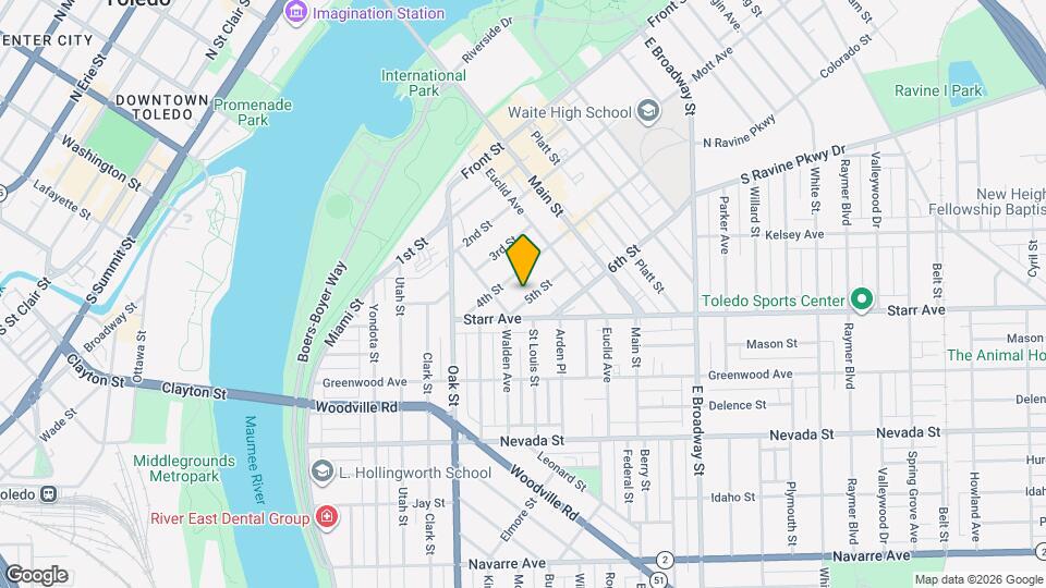 421 5th St, Unit 2 Map and Location Details