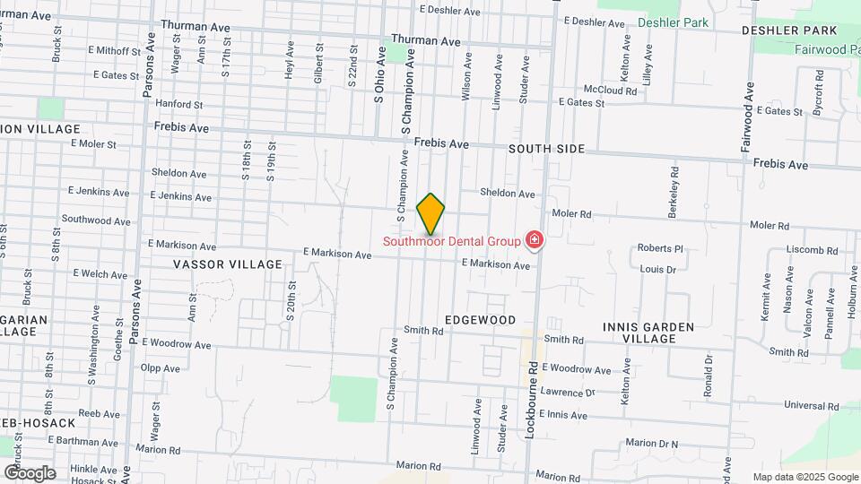 1646 Oakwood Ave Mapa y Detalles de la Ubicación