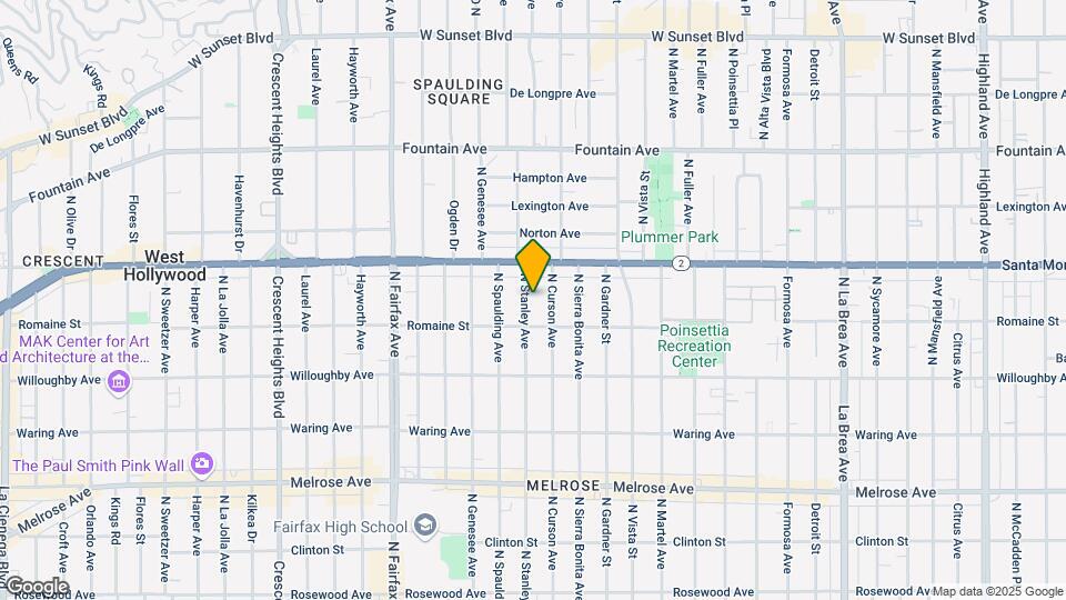 1024 N Stanley Ave Map and Location Details