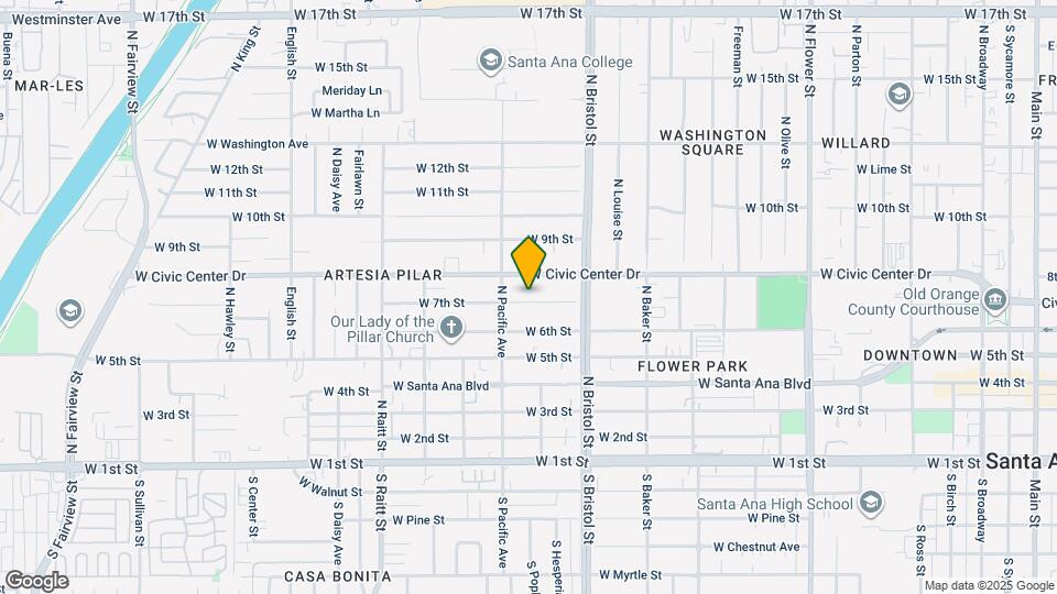 1411 W 7th St Map and Location Details