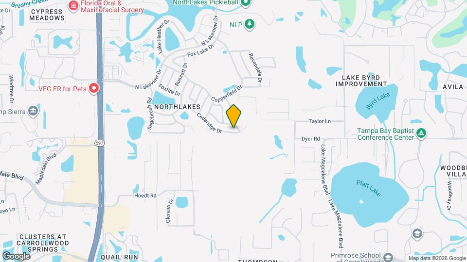 2809 Cedaridge Dr Map and Location Details