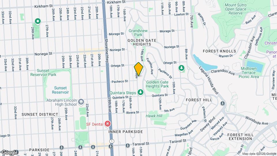 1095 Pacheco St Map and Location Details