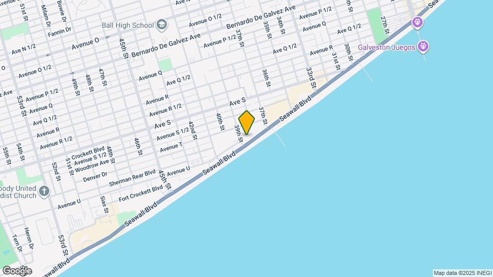 3828 Seawall Blvd Mapa y Detalles de la Ubicación
