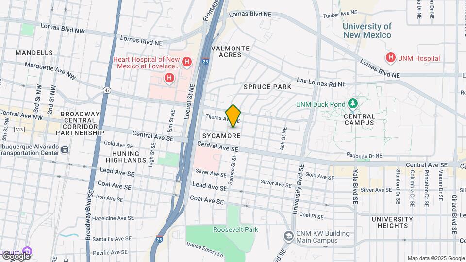 1209 Copper Ave NE Map and Location Details