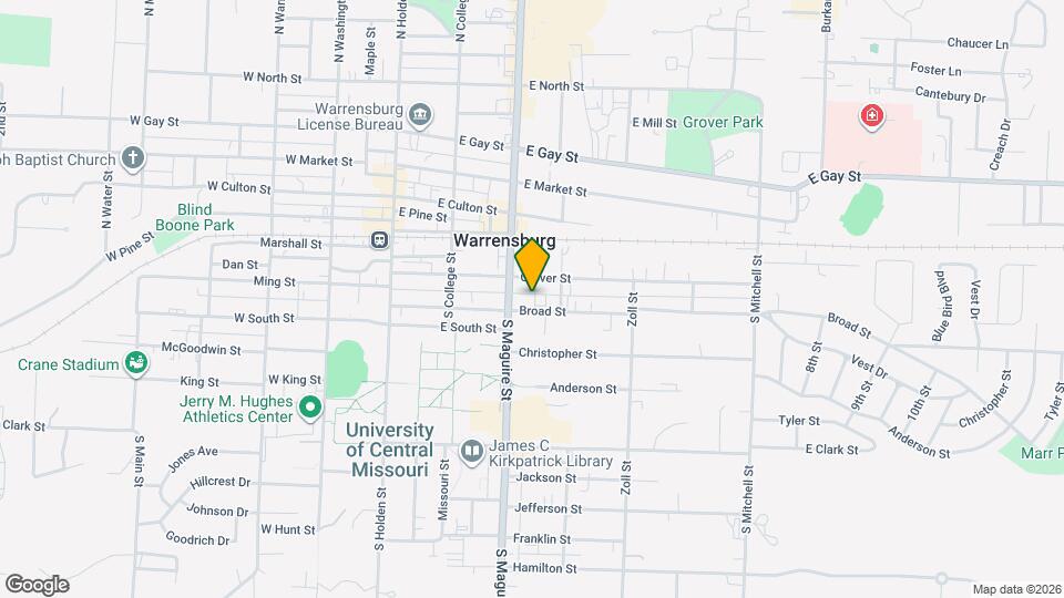 309 Broad St Map and Location Details