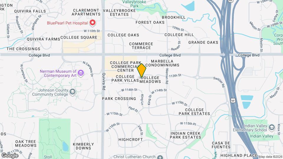 11409 W 112th Terrace Map and Location Details