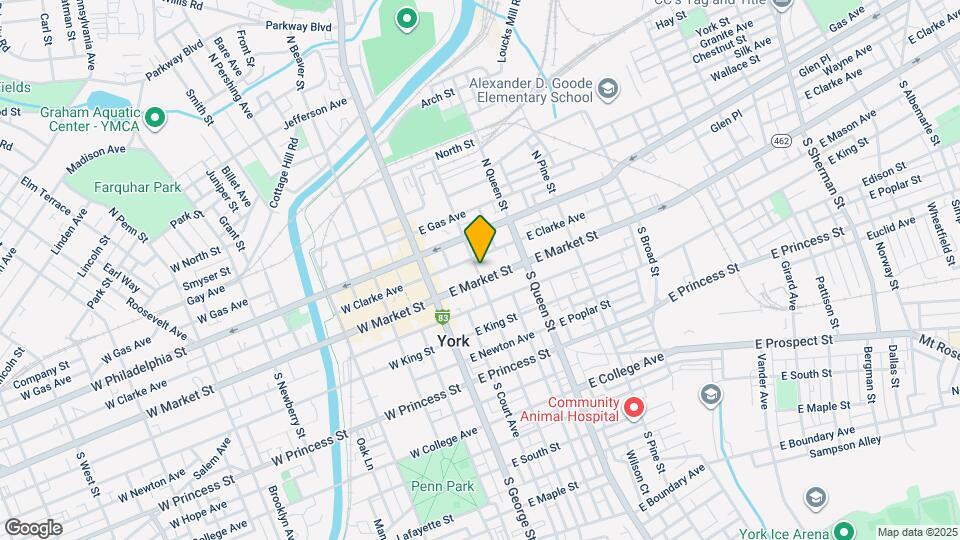 101 E Market St Mapa y Detalles de la Ubicación