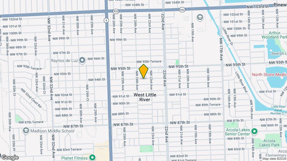 2354 NW 93rd Terrace Map and Location Details