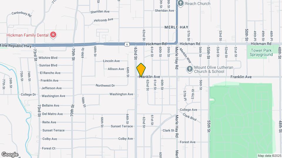 6210 Franklin Ave Map and Location Details