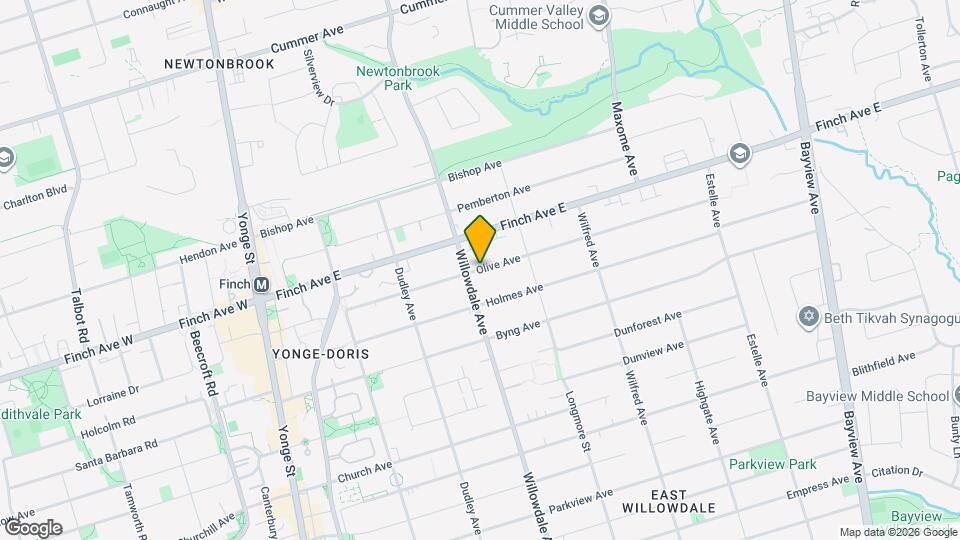 126 Olive Ave Map and Location Details