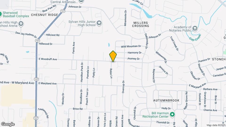 1318 E Woodruff Ave Map and Location Details