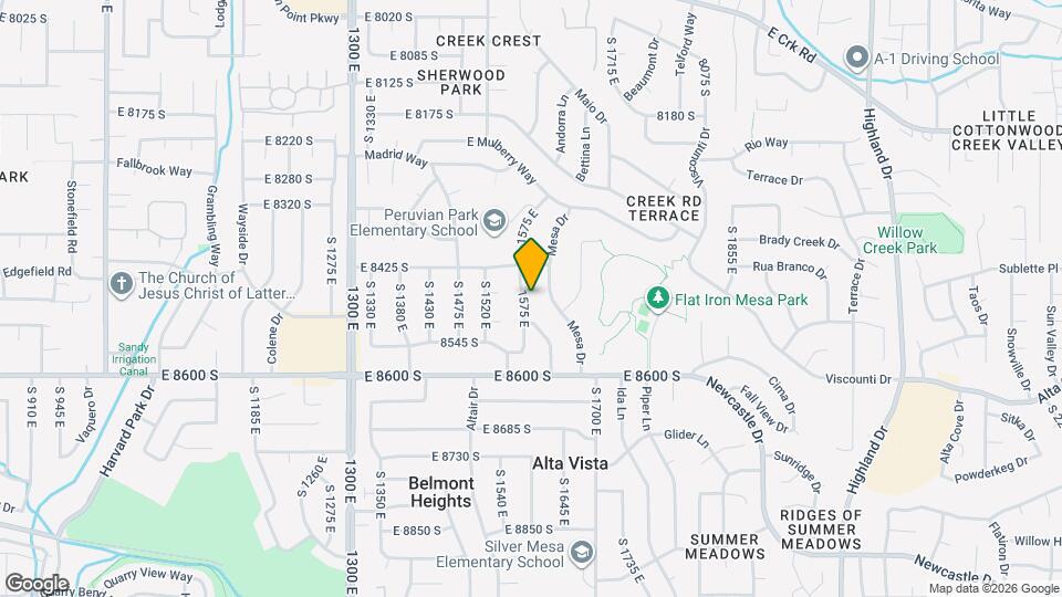 8475 S 1575 E Mapa y Detalles de la Ubicación