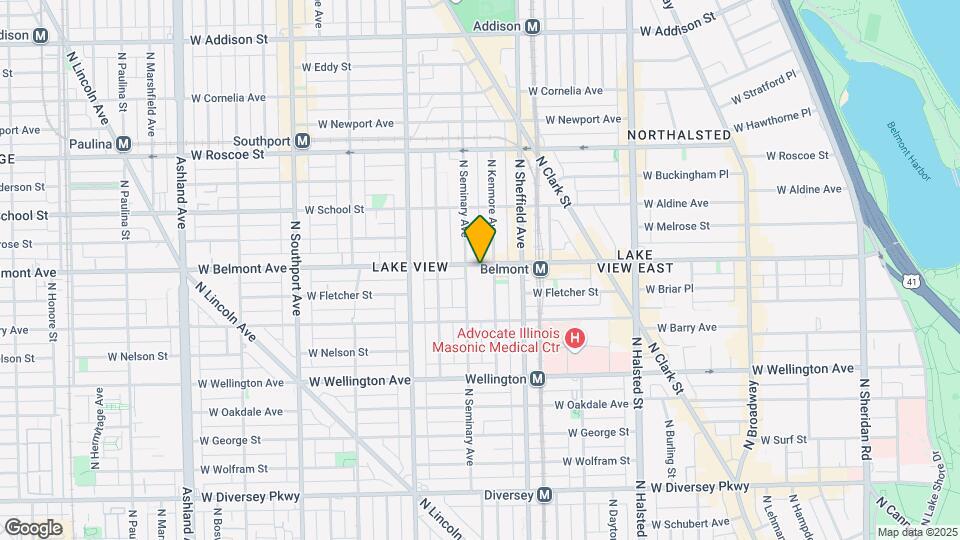 1045 W Belmont Ave Mapa y Detalles de la Ubicación