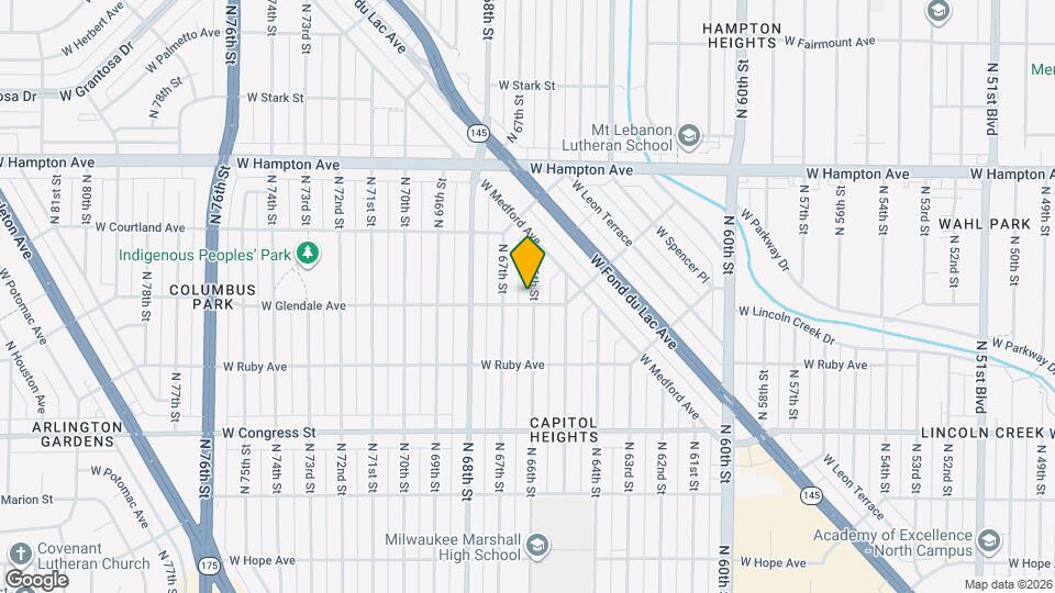 4603 N 66th St Map and Location Details
