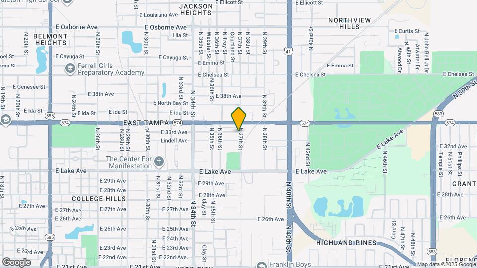 3619 E 33rd Ave Mapa y Detalles de la Ubicación