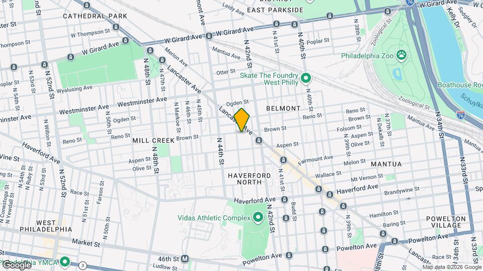 4224 Brown St Map and Location Details