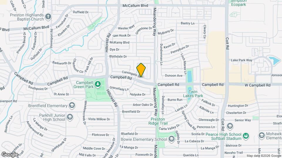 7212 Canongate Dr Map and Location Details