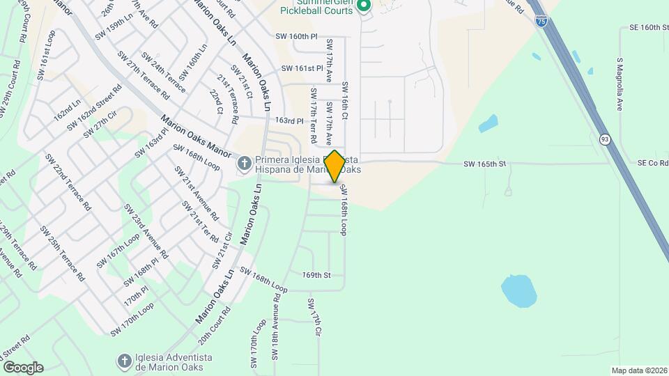 1620 SW 168th Loop Map and Location Details