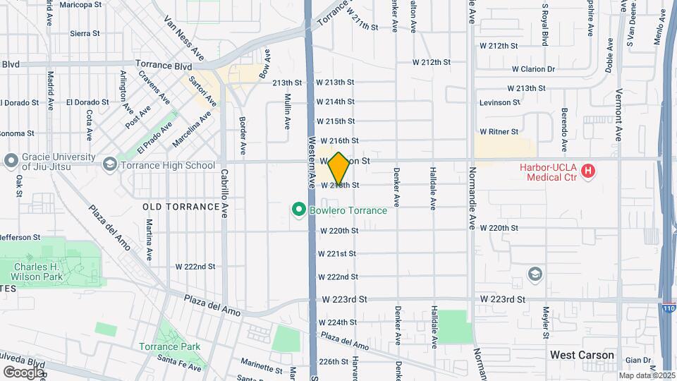 1616 W 218th St Mapa y Detalles de la Ubicación
