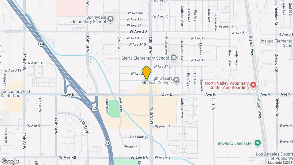 1016 W Ave J14 Mapa y Detalles de la Ubicación