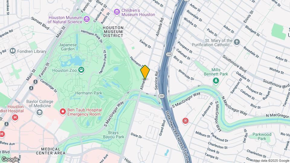 5927 Almeda Rd Map and Location Details