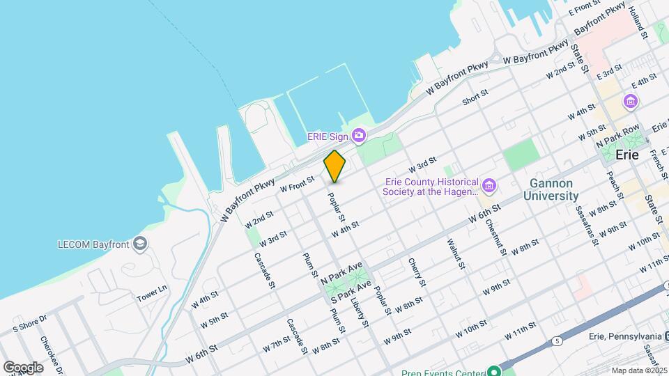 209 Poplar St Map and Location Details