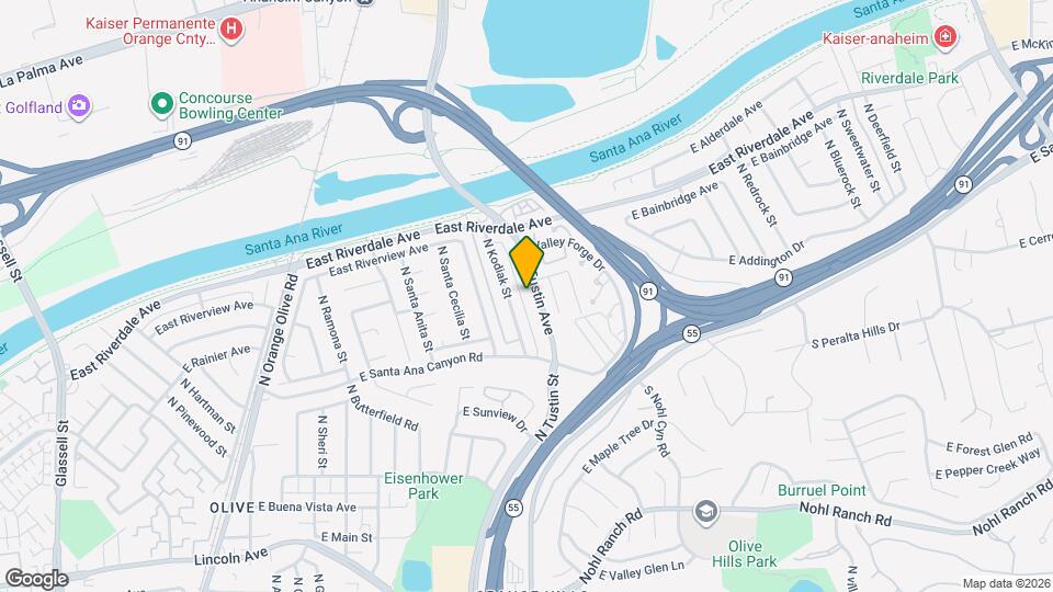 301 N Tustin Ave, Unit UNIT C Map and Location Details