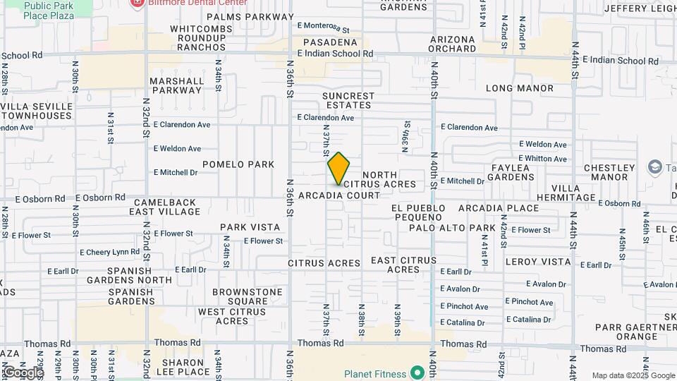 3401 N 37th St Map and Location Details