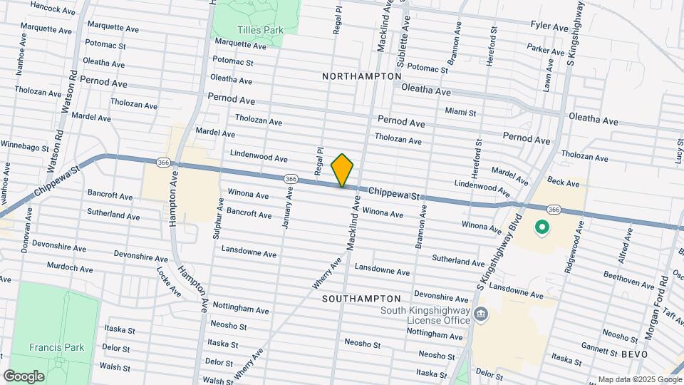 5422 Chippewa St, Unit 2W Map and Location Details