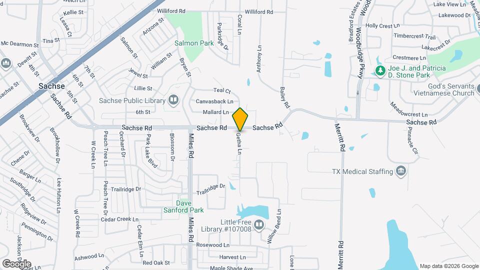 4706 Sachse Rd Map and Location Details