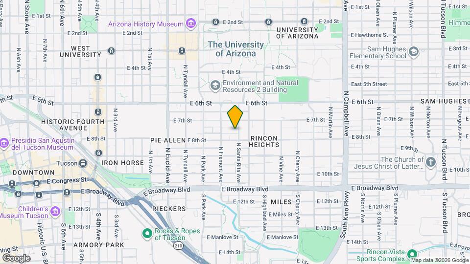 317 N Santa Rita Ave Map and Location Details