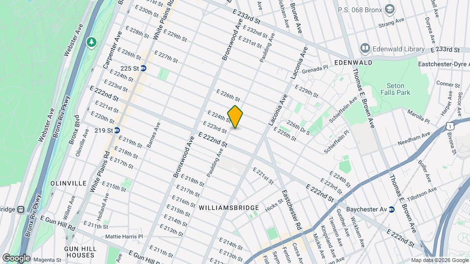 1007 E 223rd St Mapa y Detalles de la Ubicación