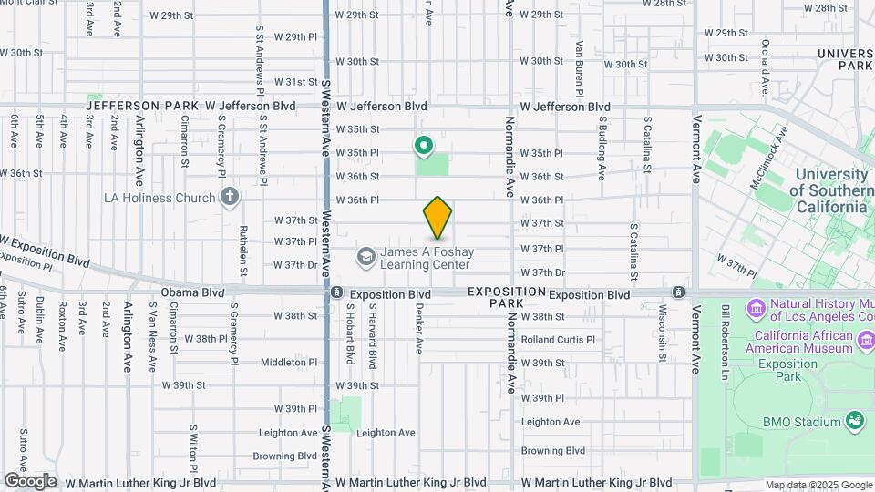 1521 W 37th Pl Map and Location Details