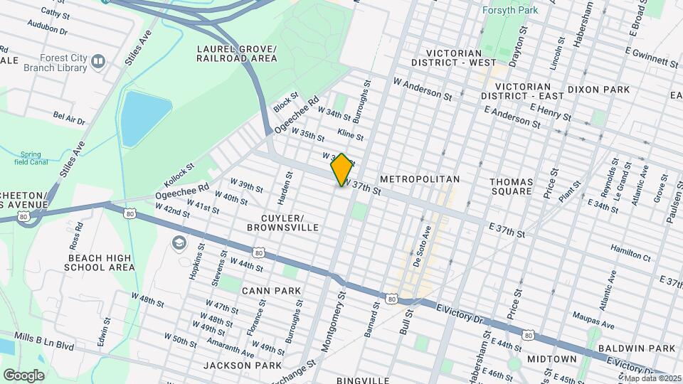 516 W 38th St Map and Location Details